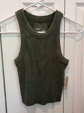 Aerie NWT Green Ribbed Tank